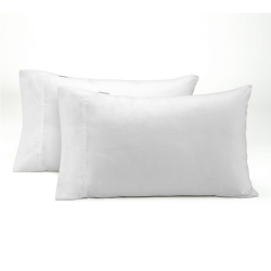 Funda de Almohada Qutun Algodón Orgánico Doble Pespunte 300 Hilos