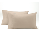 Funda de Almohada Qutun Algodón Orgánico Doble Pespunte 300 Hilos