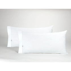 Funda de Almohada Liso Combi Algodón 300 hilos Biés de Estelia