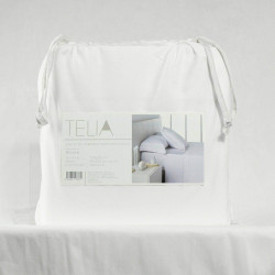 Sábana Bajera 100% Algodón Telia Home Liso Satén 600 Hilos